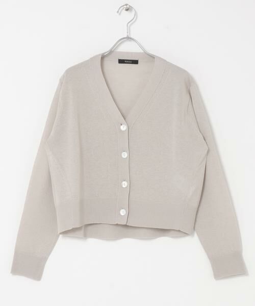 URBAN RESEARCH ROSSO / アーバンリサーチ ロッソ カーディガン・ボレロ | リネン混セミシアーカーディガン（ライトグレー）