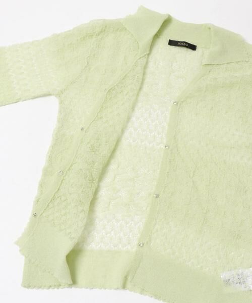 URBAN RESEARCH ROSSO / アーバンリサーチ ロッソ カーディガン・ボレロ | リネン混クロシェニットカーディガン | 詳細9