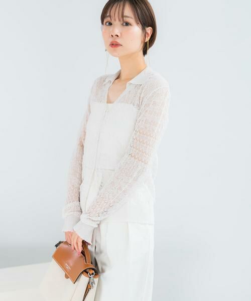 URBAN RESEARCH ROSSO / アーバンリサーチ ロッソ カーディガン・ボレロ | リネン混クロシェニットカーディガン | 詳細17