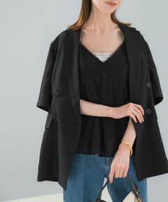 URBAN RESEARCH ROSSO / アーバンリサーチ ロッソ キャミソール・チューブトップ | リネン混レイヤードレースキャミソール