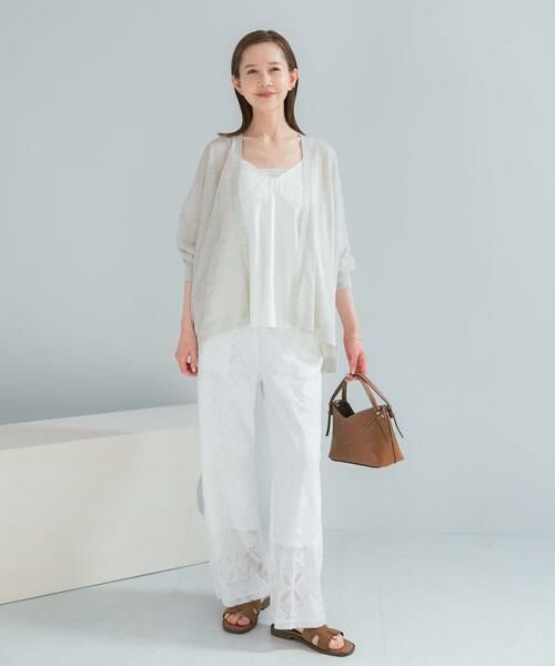 URBAN RESEARCH ROSSO / アーバンリサーチ ロッソ キャミソール・チューブトップ | リネン混レイヤードレースキャミソール | 詳細3