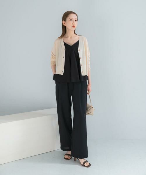 URBAN RESEARCH ROSSO / アーバンリサーチ ロッソ キャミソール・チューブトップ | リネン混レイヤードレースキャミソール | 詳細10