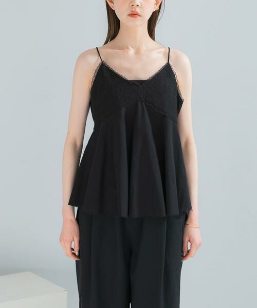 URBAN RESEARCH ROSSO / アーバンリサーチ ロッソ キャミソール・チューブトップ | リネン混レイヤードレースキャミソール | 詳細11