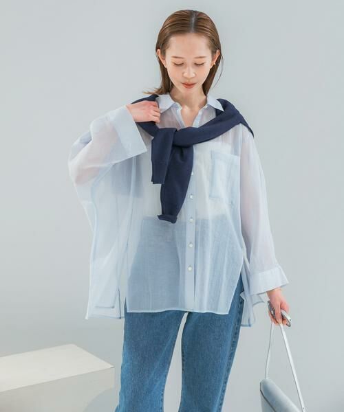 URBAN RESEARCH ROSSO / アーバンリサーチ ロッソ シャツ・ブラウス | シアーコットンドルマンシャツ（ブルー系その他）
