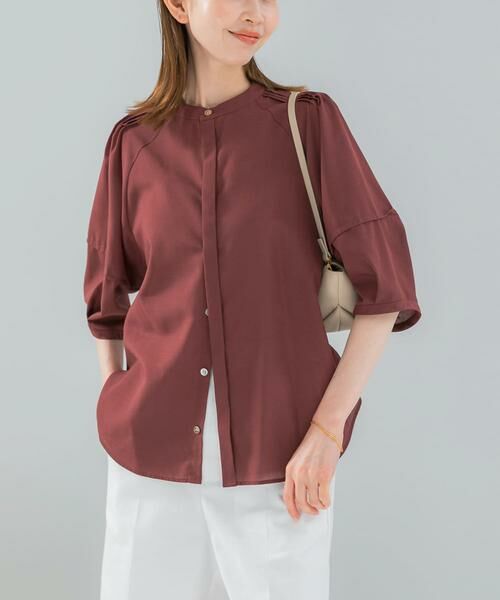 URBAN RESEARCH ROSSO / アーバンリサーチ ロッソ シャツ・ブラウス | 『WEB/一部店舗限定』UVカットウォッシャブルリネン混シャツ ブラウス（ブラウン）