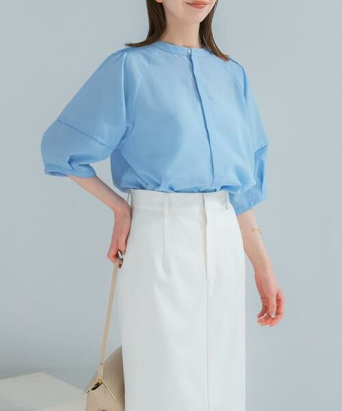 URBAN RESEARCH ROSSO / アーバンリサーチ ロッソ シャツ・ブラウス | 『WEB/一部店舗限定』UVカットウォッシャブルリネン混シャツ ブラウス（ブルー系その他）