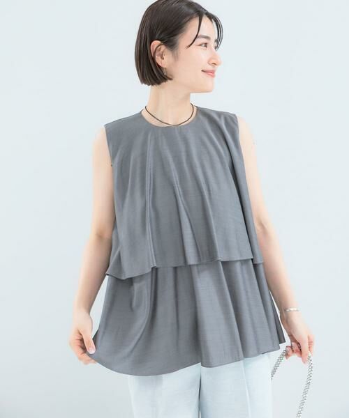 URBAN RESEARCH ROSSO / アーバンリサーチ ロッソ シャツ・ブラウス | レイヤードフレアブラウス（ブラック系その他）