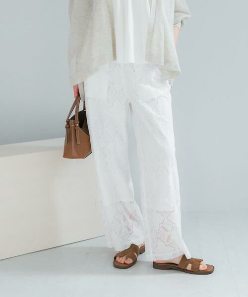 URBAN RESEARCH ROSSO / アーバンリサーチ ロッソ その他パンツ | パネルレースストレートイージーパンツ | 詳細1