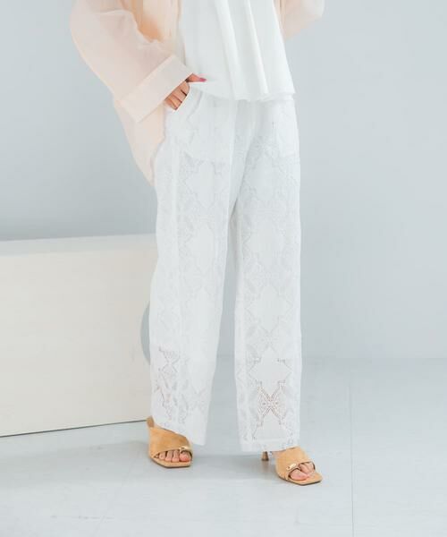 URBAN RESEARCH ROSSO / アーバンリサーチ ロッソ その他パンツ | パネルレースストレートイージーパンツ | 詳細3