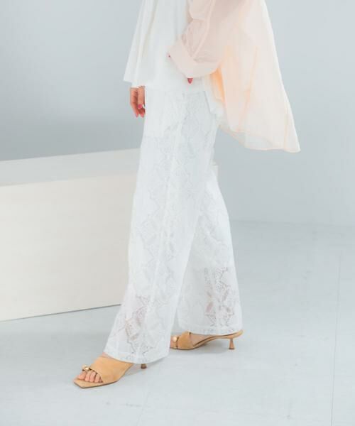 URBAN RESEARCH ROSSO / アーバンリサーチ ロッソ その他パンツ | パネルレースストレートイージーパンツ | 詳細5