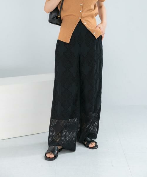 URBAN RESEARCH ROSSO / アーバンリサーチ ロッソ その他パンツ | パネルレースストレートイージーパンツ | 詳細9