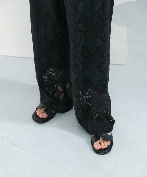 URBAN RESEARCH ROSSO / アーバンリサーチ ロッソ その他パンツ | パネルレースストレートイージーパンツ | 詳細18