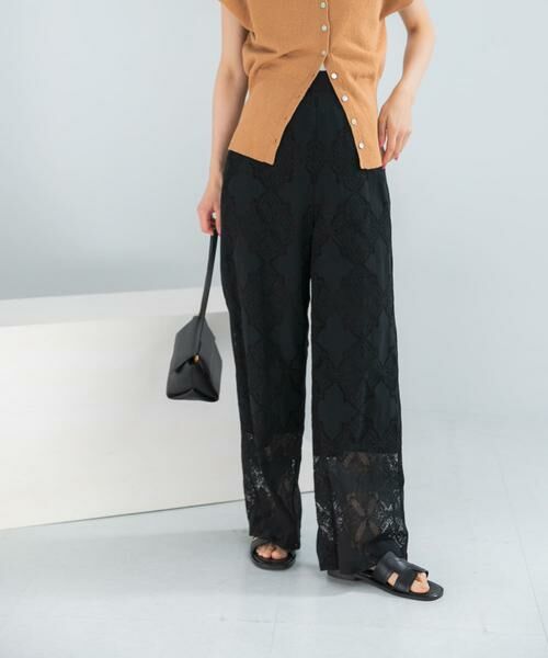 URBAN RESEARCH ROSSO / アーバンリサーチ ロッソ その他パンツ | パネルレースストレートイージーパンツ | 詳細10