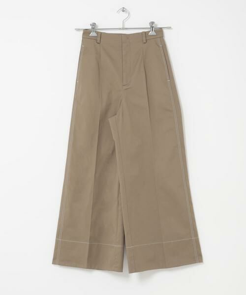 URBAN RESEARCH ROSSO / アーバンリサーチ ロッソ その他パンツ | コットンツイルワイドパンツ（ブラウン）