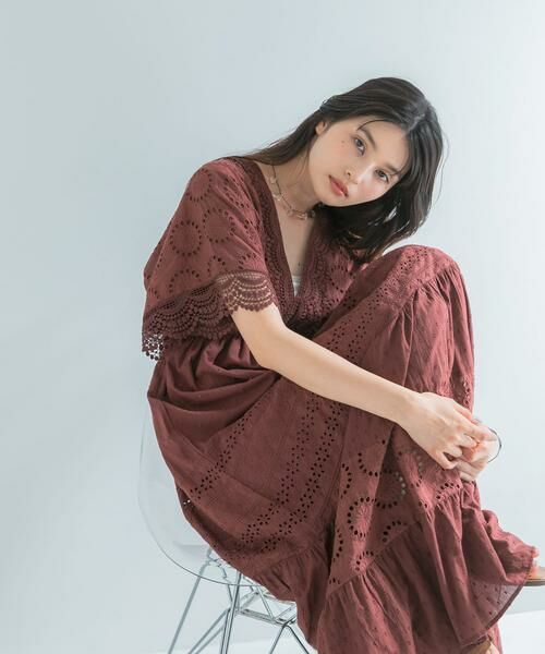 URBAN RESEARCH ROSSO / アーバンリサーチ ロッソ ワンピース | インドコットンエンブロイダリーワンピース | 詳細1