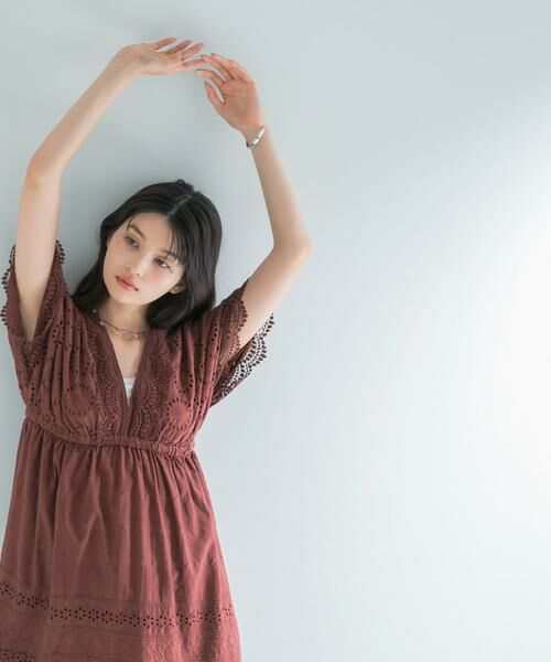 URBAN RESEARCH ROSSO / アーバンリサーチ ロッソ ワンピース | インドコットンエンブロイダリーワンピース | 詳細3