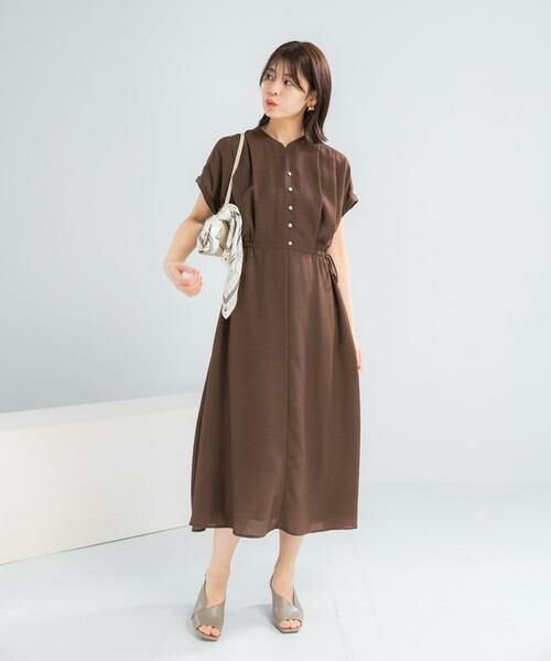 URBAN RESEARCH ROSSO / アーバンリサーチ ロッソ ワンピース | ウォッシャブルセミシアー2WAYネックワンピース | 詳細1