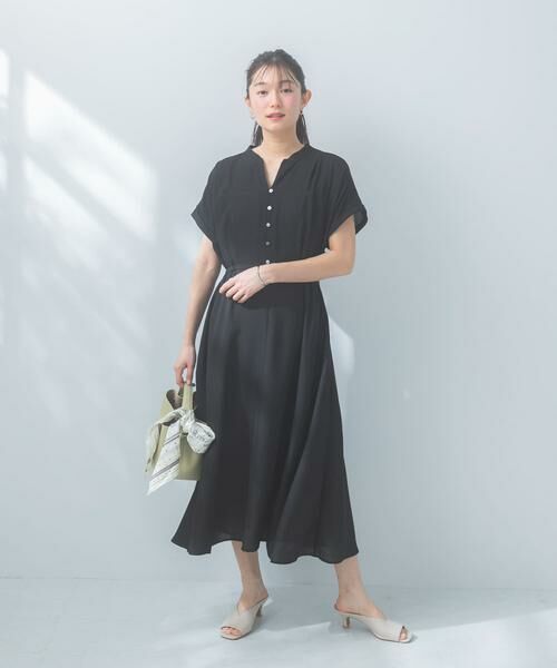 URBAN RESEARCH ROSSO / アーバンリサーチ ロッソ ワンピース | ウォッシャブルセミシアー2WAYネックワンピース | 詳細22