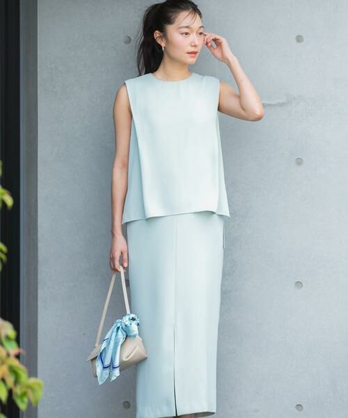 URBAN RESEARCH ROSSO / アーバンリサーチ ロッソ ドレス | バックメタルポイントストレートワンピース（ミント）