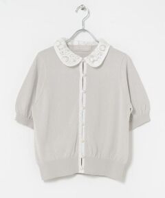 URBAN RESEARCH ROSSO / アーバンリサーチ ロッソ カーディガン・ボレロ | MARILYN MOON　LACE COLOR KNIT CARDIGAN