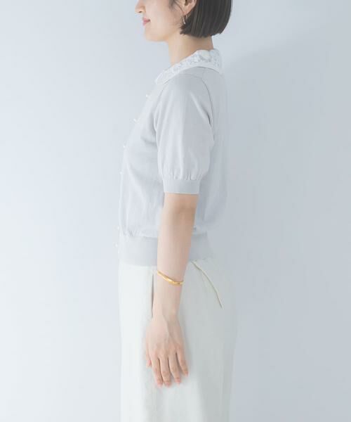 URBAN RESEARCH ROSSO / アーバンリサーチ ロッソ カーディガン・ボレロ | MARILYN MOON　LACE COLOR KNIT CARDIGAN | 詳細11