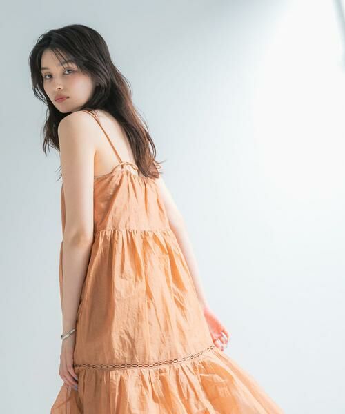 URBAN RESEARCH ROSSO / アーバンリサーチ ロッソ ワンピース | MARILYN MOON　SHEER TIERED DRESS（ベージュ）