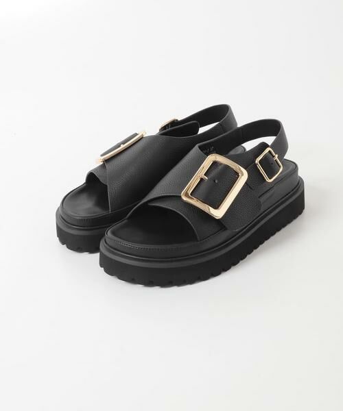 URBAN RESEARCH ROSSO / アーバンリサーチ ロッソ サンダル | mohi　バックルサンダル（ブラック）