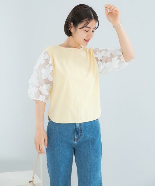 URBAN RESEARCH ROSSO / アーバンリサーチ ロッソ Tシャツ | 『WEB限定』フラワードッキングカットソー | 詳細3