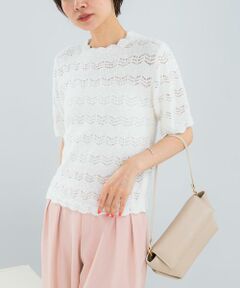 URBAN RESEARCH ROSSO / アーバンリサーチ ロッソ ニット・セーター | パイルレースコンパクトプルオーバー
