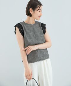 URBAN RESEARCH ROSSO / アーバンリサーチ ロッソ シャツ・ブラウス | ドライタッチカラミレースブラウス