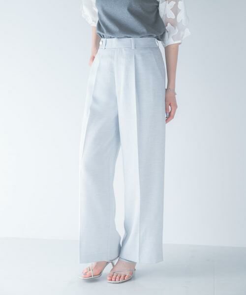 URBAN RESEARCH ROSSO / アーバンリサーチ ロッソ その他パンツ | 防シワ リネンライクイージースラックス（ブルー系その他）