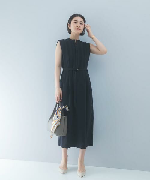 URBAN RESEARCH ROSSO / アーバンリサーチ ロッソ ワンピース | クールタッチ 防シワストレートワンピース（ネイビー）
