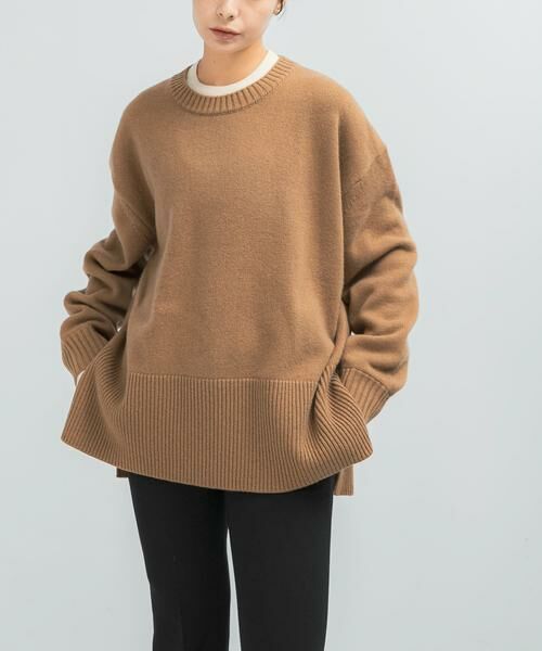 URBAN RESEARCH ROSSO / アーバンリサーチ ロッソ ニット・セーター | ADAWASｘEZ　CASHMERE-BLEND TOP（ベージュ）