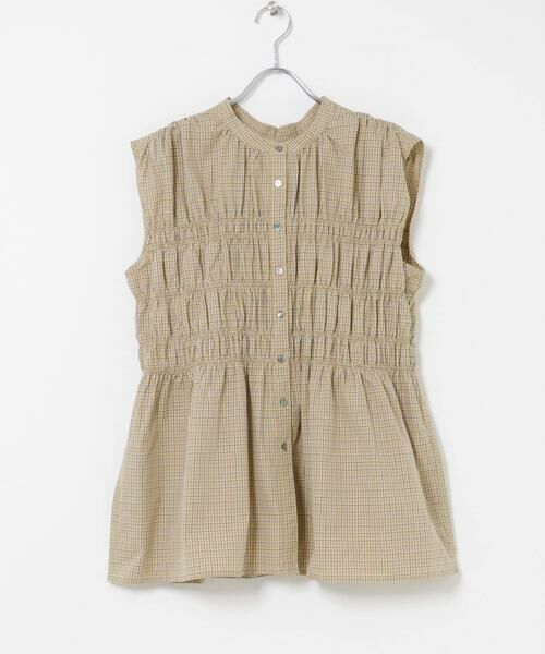 URBAN RESEARCH ROSSO / アーバンリサーチ ロッソ シャツ・ブラウス | CHIGNON　チェックシャーリングフレンチブラウス（ベージュ）