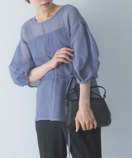 URBAN RESEARCH ROSSO / アーバンリサーチ ロッソ シャツ・ブラウス | CHIGNON　シアーチェックボリュームスリーブプルオーバー | 詳細3