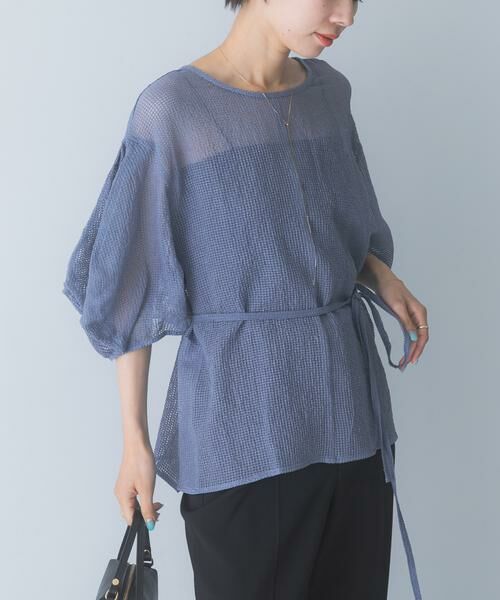 URBAN RESEARCH ROSSO / アーバンリサーチ ロッソ シャツ・ブラウス | CHIGNON　シアーチェックボリュームスリーブプルオーバー | 詳細4