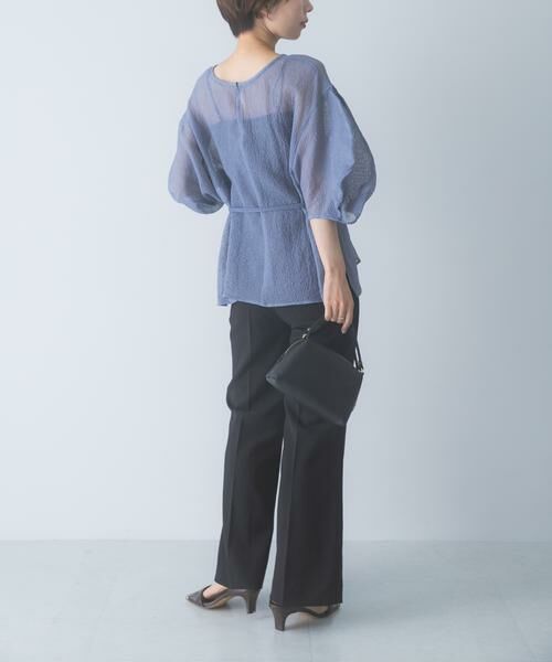 URBAN RESEARCH ROSSO / アーバンリサーチ ロッソ シャツ・ブラウス | CHIGNON　シアーチェックボリュームスリーブプルオーバー | 詳細7