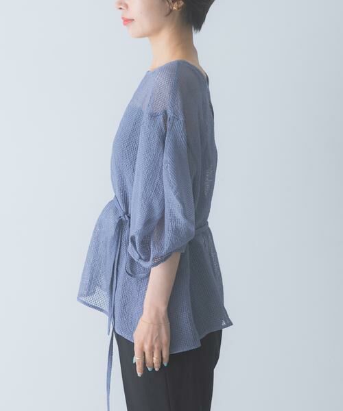 URBAN RESEARCH ROSSO / アーバンリサーチ ロッソ シャツ・ブラウス | CHIGNON　シアーチェックボリュームスリーブプルオーバー | 詳細9