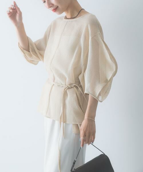 URBAN RESEARCH ROSSO / アーバンリサーチ ロッソ シャツ・ブラウス | CHIGNON　シアーチェックボリュームスリーブプルオーバー | 詳細16