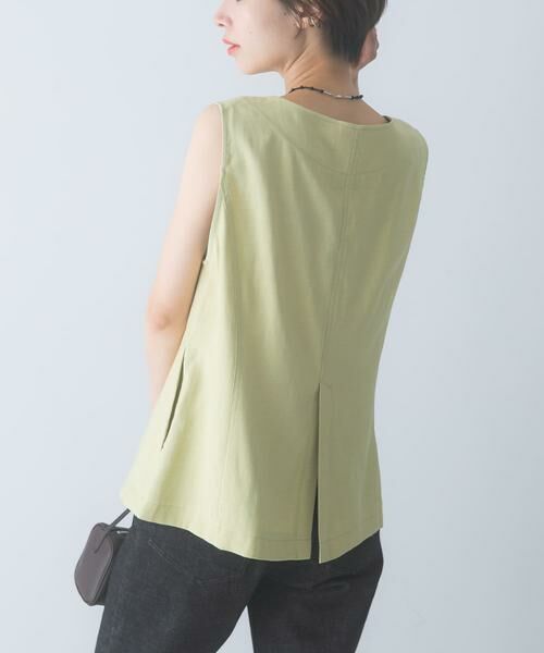 URBAN RESEARCH ROSSO / アーバンリサーチ ロッソ ベスト | CHIGNON　麻ミックスジレトップス | 詳細3