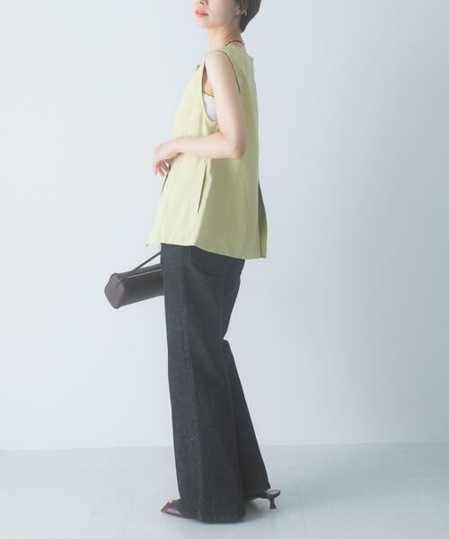 URBAN RESEARCH ROSSO / アーバンリサーチ ロッソ ベスト | CHIGNON　麻ミックスジレトップス | 詳細5