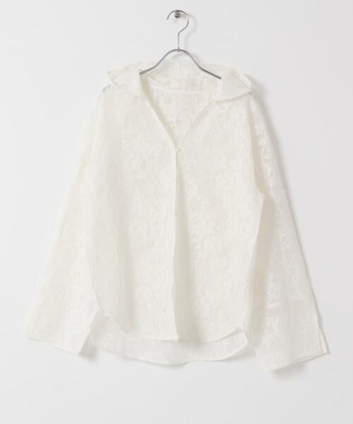 URBAN RESEARCH ROSSO / アーバンリサーチ ロッソ パーカー | YENN　PORTABLE LACE HOODIE（アイボリー）