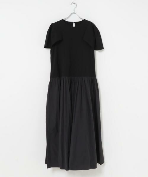 URBAN RESEARCH ROSSO / アーバンリサーチ ロッソ ワンピース | Mewl　ペタルスリーブドッキングワンピース（ブラック）