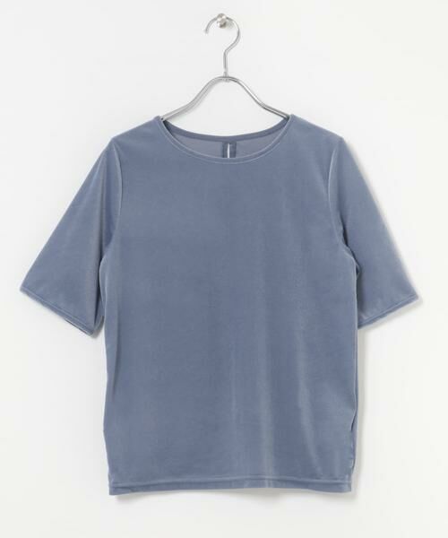 URBAN RESEARCH ROSSO / アーバンリサーチ ロッソ Tシャツ | バックスリットシアーベロアカットソー（ブルー）