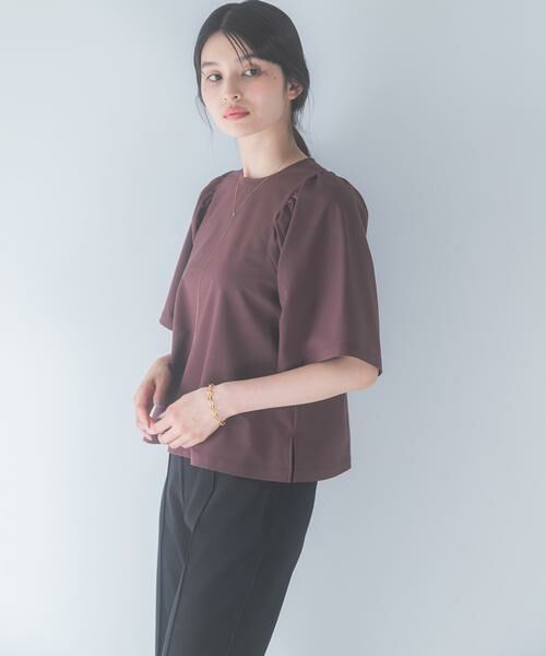 URBAN RESEARCH ROSSO / アーバンリサーチ ロッソ Tシャツ | 吸水速乾フレアスリーブカットソー（ブラウン）