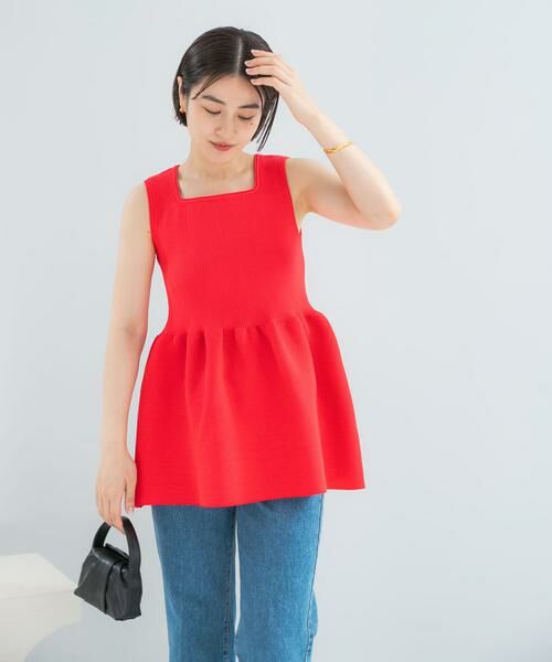 URBAN RESEARCH ROSSO / アーバンリサーチ ロッソ ニット・セーター | ウォッシャブルペプラムニットトップス | 詳細8