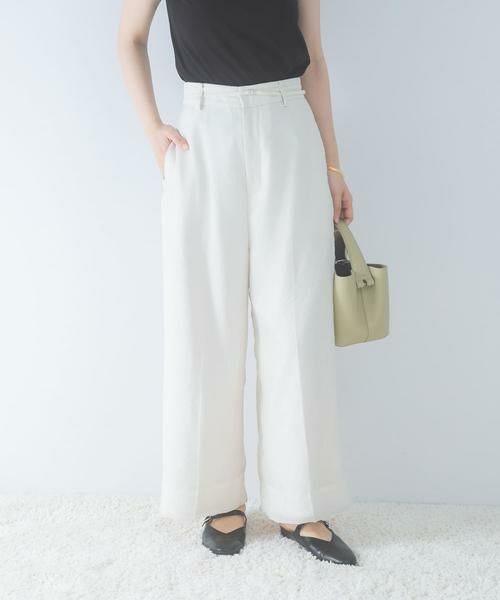 URBAN RESEARCH ROSSO / アーバンリサーチ ロッソ その他パンツ | ベルテッドシアーパンツ（オフホワイト）