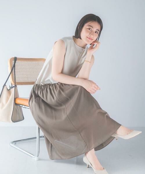 URBAN RESEARCH ROSSO / アーバンリサーチ ロッソ ワンピース | ドッキングストレートワンピース（ホワイト系その他）