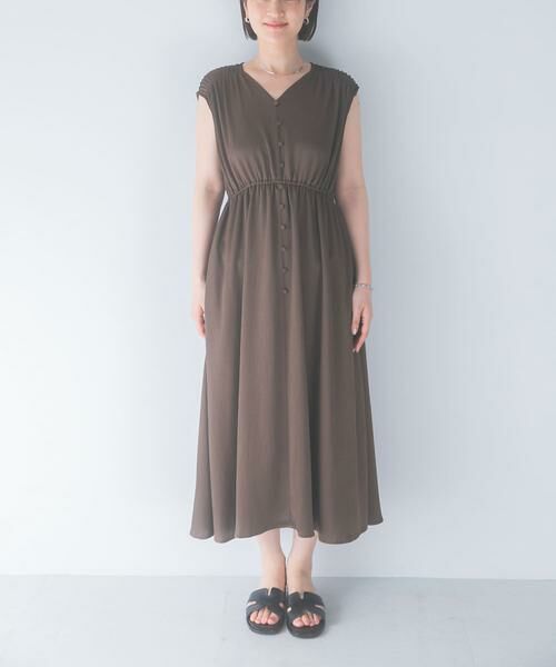 URBAN RESEARCH ROSSO / アーバンリサーチ ロッソ ワンピース | 楊柳サテンウエストマークワンピース | 詳細8