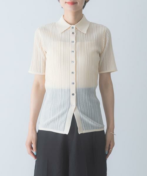 URBAN RESEARCH ROSSO / アーバンリサーチ ロッソ カーディガン・ボレロ | ELENDEEK　SHEER PLEATS KNIT TOP | 詳細15